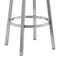 Armen Living Lorin 30" Black Faux Leather and Brushed Stainless Steel Swivel Bar Stool LCLRBABSBL30 - alternate 6